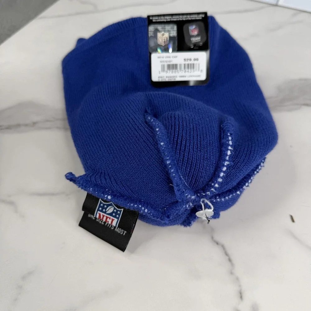 Los Angeles Rams Hat Beanie Pom Cuff Mens One Size Blue NFL Football New Era